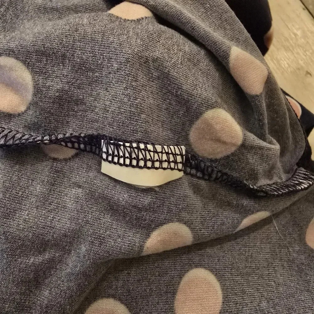 Kate Spade Polka Dot Soft Navy Pink Pajama Top OnlySize M NO‎ TAGS 00237